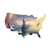 FROM SEA TO SHINING SEA LIBERTY 25" HEAVY DUTY USA MADE METAL HOME DECOR SIGN
