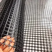 Plastic Garden Fencing Black, Outdoor Safety Mesh Fence Temporary Construction Barrier, Poultry Netting for Pond/Above Ground Pool (1.6Cm Thick)(1.5X30M(5X98.4Ft))