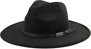 [Pro Celia] Wide Brim Fedora Hat for Men Women Big Rancher Felt Hat