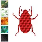 Borer Beetle Weevil, Vinyl Decal Sticker, 40 Patterns & 3 Sizes, #2895