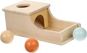 Children's Learning Toy Wooden Coin Box 1pc Boys and Girls Intellectual Development Fine Motor Skills Educational Toddlers 1-3 Years Old