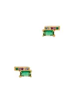Kate Spade New York Precious Delight Gold-plated Stud Earrings - Green ONE SIZE