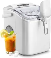 ADVWIN Ice Maker Countertop, Portable Ice Maker Machine with Handle, Self-Cle...