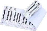 HAMPPLIES 1Pc Piano Keyboard Note Chart Key Practice Guide for Beginners Dust Teaching Aid Printing for Learning Music Theory and Finger Simulation