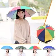 Multi Color Novelty Umbrella Hat Brolly for Golf Fishing Hunting Head Cap