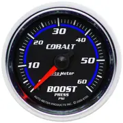 Auto Meter Gauge Cobalt Boost 2 1/16 in. 60psi Mechanical Analog Each AMT-6105