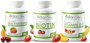 BariSlim Bariatric Multivitamin 3 Pack – (Multivitamin, Biotin, and D3) - Specially Formulated Gummy Vitamins for Patients After Weight Loss Surgery – 90 Fruit Chews per Bottle