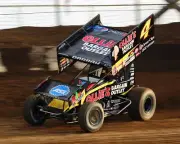 CODY DARRAH #4 OLLIES SPRINT CAR RACING ON TRACK 8X10 GLOSSY PHOTO #E7