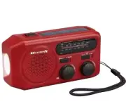 WeatherX AM/FM Weatherband Radio with LED Flashlight Hand Crank & Solar Charging