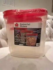 NEW! 3 Piece Kitchen Cereal Container Storage Food Dispenser Set 1.5, 3.1, 5.4L