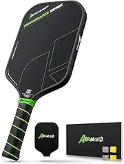AKS Performance Series Pickleball Paddle - Toray T700 Carbon Fiber Surface, 16mm Polymer Core, High Control & Spin, USAPA Approved - Black