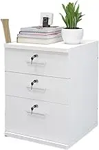 Filing Cabinet Thicken Wood Filing Cabinet Mobile Storage Cabinet for Closet/Office 3-Drawer White Color File Cabinet Storage with 4 360Wheels File Storage Cabinets (Color : D)