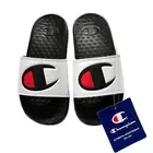 Champion Little Boys Girls Slide Sandals Size 13 Black White Lightweight &Comfy