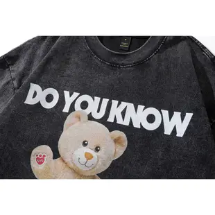 【K-2】熊熊 泰迪熊 DO YOU KNOW MY NAME 布偶 玩偶 小熊 水洗上衣 短袖 短T 個性【A838】