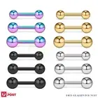 3PCS Piercing Barbell Earring Ball Rook Eyebrow Daith Cartilage Nipple Jewellery