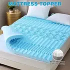 Mattress Topper Memory Foam Mattresses Protector Bamboo Cover 7-Zone 8cm Thick