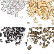 10 Crimp Tube Beads 3mm x 2mm for Terminating the end of Beading Cord & Wire