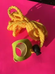 Bearded Dragon HARNESS LEASH,Grn+Ylow Med Reptile Lizard Gecko Pet PaigesLeashes
