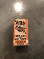 New in Box Miller Vintage Radio Coil No. 1470 - TV Sound Trap 4.5 Mc. Orange Box