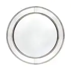 Cafe Lighting & Living Zeta Round Wall Mirror (Antique Silver) - 60cm x 2cm