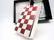 Red Carbon Shell Plaid Inlay ZIPPO 2020 MIB Rare