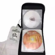 Perry Ellis Logo CD Carry-All With Headset Port Zip Case Stores 10 /20 cds
