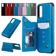 For Samsung Galaxy S20 S10 S9 S8 Note 10 9 8 Flip Card Wallet Leather Case Cover