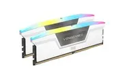 CORSAIR Vengeance RGB 64GB (2x32GB) DDR5 UDIMM 5200MHz C40 1.25V Desktop Gaming White