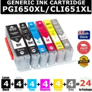 24x PGI650 CLI651 Generic Ink Cartridge For Canon MG6360 MG7160 MG7560 iP8760