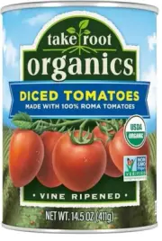 Take Root Organics Diced Organic Canned Tomatoes, 14.5 oz Can - [ 6 Pack ]