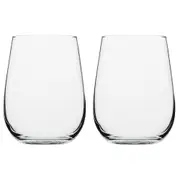 2x 6pc Porto Harvest Soda Lime Glass Stemless Wine Glass Tumbler Set 430ml CLR