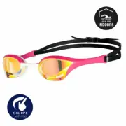 Arena Cobra Ultra Swipe Indoor Swimming Goggles, Yellow-Copper-Pink, Racing Swim