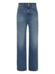 [Brunello Cucinelli] Brunello Cucinelli-Jeans Column In Denim Authentic Con Monile-Donna 44 IT