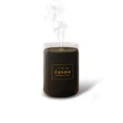 Creative USB Candle Humidifier 280ML Night Light Display Spray Scented Candle Humidifier Aroma Diffuser BLACK COLOR