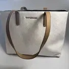 Tommy Hilfiger Women's Classic Tote Handle Bag Purse Large NWT TH Off White Logo