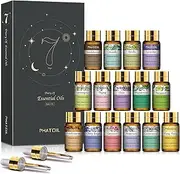 PHATOIL 15PCS Essential Oils Set - 5ml/0.17fl.oz Premium Quality Essential Oils for Diffusers, DIY Soap Candle Making, Gifts for Families and Friends