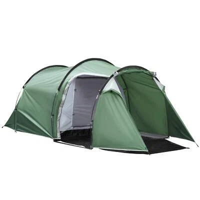 Tunnel Tent, 2-3 Person Camping Tent with Sewn-in Groundsheet, Air Vents, Rainfl