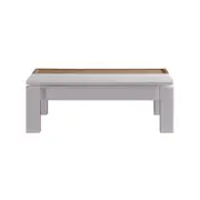 Coffee Table High Gloss Finish Lift Up Top MDF White Ash Colour Interior Storage