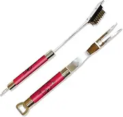 NCAA Arkansas Razorbacks Barbeque Fork and Grill Cleaner Set