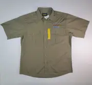 Cabela's Safari Series Men’s Short Sleeve Shirt Sz L Embroidered Titan Aircraft