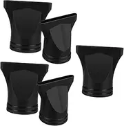 Hair Dryer Accessories Set 5pcs Black Plastic Universal Diffuser Nozzles Precision Airflow for Styling