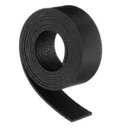 Leather Straps, 0.8 Inch Wide 39 Inch Long Flat Leather Strips Cord, Black