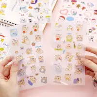 在飛比找蝦皮購物優惠-6 張貼紙可愛 DIY 相冊日記手機裝飾小貓貼紙學生文具