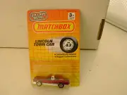 1990 MATCHBOX SUPERFAST MB 43 MAROON RED LINCOLN TOWN CAR NEW ON CARD