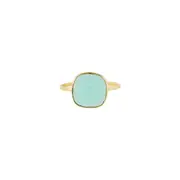 Calista Sterling Silver Ring with Aqua Chalcedony - Shiny Finish - Stylish Jewellery in Australia