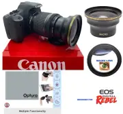 49MM HD ULTRA WIDE ANGLE LENS + MACRO LENS FOR Canon EOS M50 WITH 15-45mm Lens