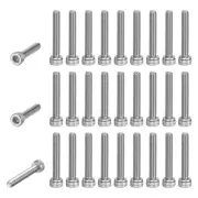 50-Pack Socket Head Cap Screws Bolts M5x30mm 0.8mm Pitch for Chainsaw [Silver]