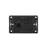 Projecta Black Single GPO Power Point - 10 Amp without Fascia Double Pole
