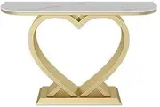 Entryway Table Console Table with Faux Marble Top Entryway Table Accent Table for Living Room Door Sideboard(Medium)