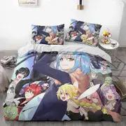 o505 Reincarnated- Slime -Anime- Duvet Cover Set - 3D Digital -Print -Ultra-Soft Microfiber, 3 Piece- Bedding Set with Zipper -Closure,- Includes- 1 C